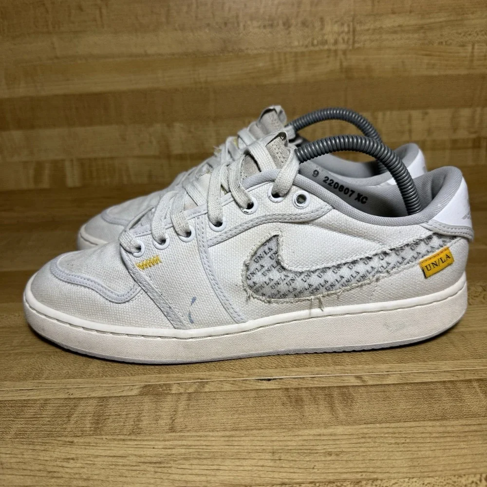 Jordan 1 AIKO Union LA Shoes Men's Size 9 Athletic Basketball White Grey Rare